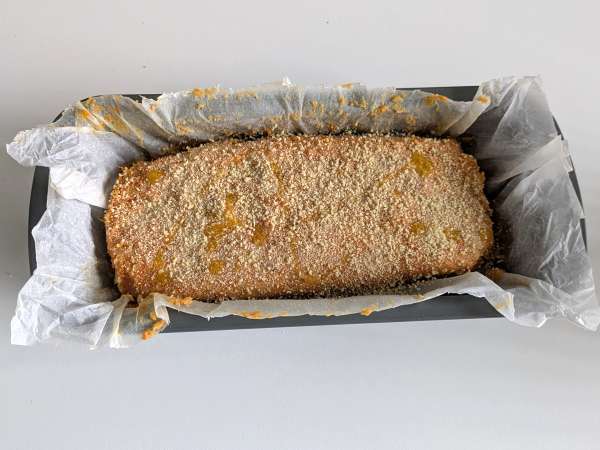 Vegetarian pumpkin meatloaf with mushrooms and stringy scamorza cheese - Preparation step 12
