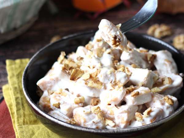 Creamy pumpkin gnocchi with cream cheese and crunchy walnuts - Preparation step 8