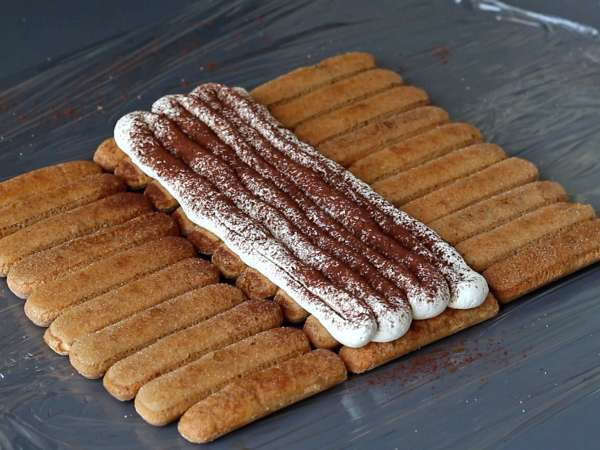 Tiramisu cabin-shaped log without mould for coffee lovers - Preparation step 5