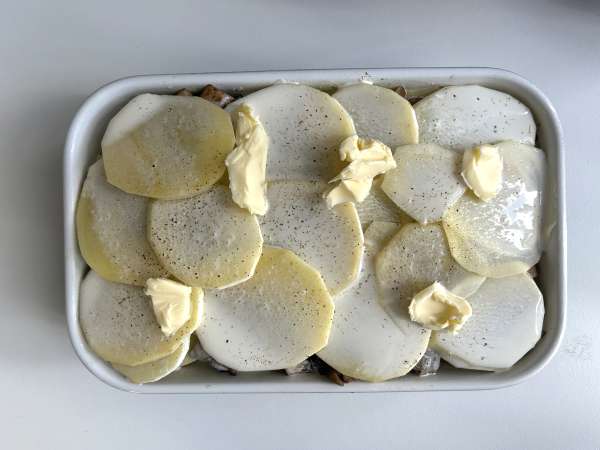 Potato and mushroom gratin - Preparation step 9