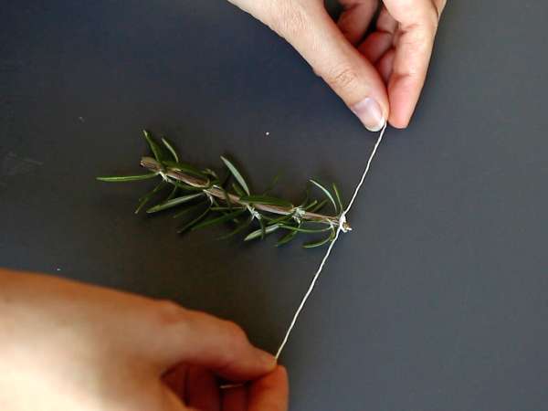 Christmas cocktail with a snow-covered fir tree inside - Preparation step 2