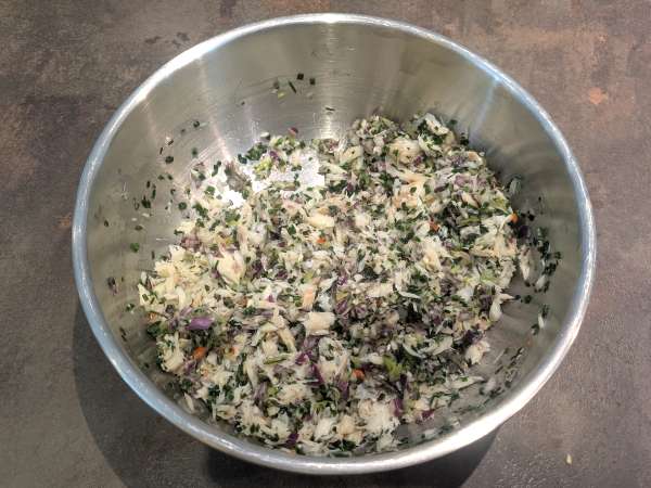 West Indian cod acras - Preparation step 3