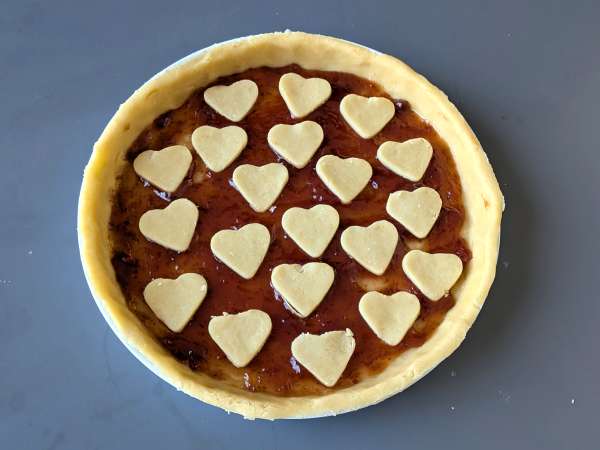 Shortbread tart with strawberry jam, perfect for Valentine's day - Preparation step 7