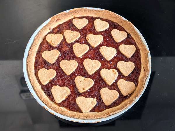 Shortbread tart with strawberry jam, perfect for Valentine's day - Preparation step 8