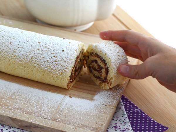Nutella roll cake - Preparation step 7