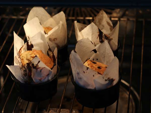 Extra gourmet banana and chocolate chip muffins - Preparation step 10