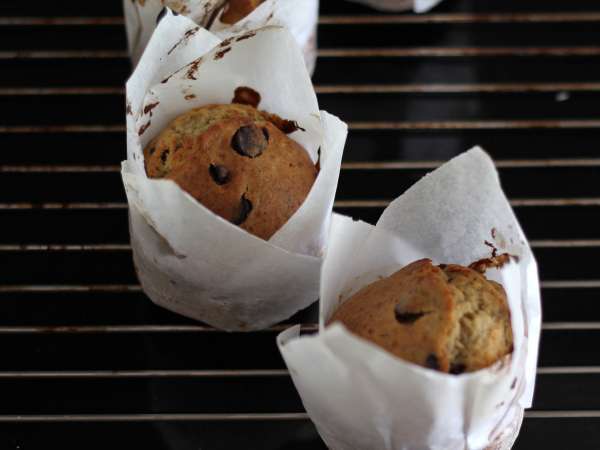 Extra gourmet banana and chocolate chip muffins - Preparation step 12