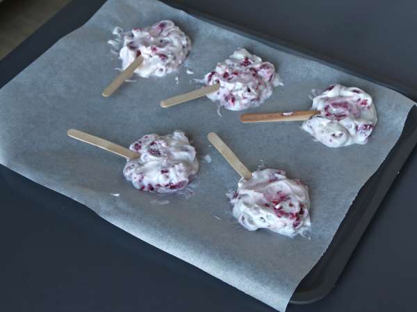 Skyr, raspberry and chocolate ice creams. The healthy snack for sunny days! - Preparation step 3