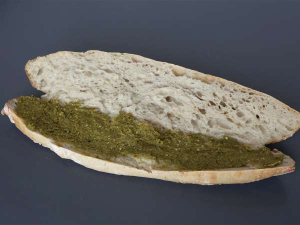Gourmet Italian mortadella and burrata sandwich - Preparation step 1