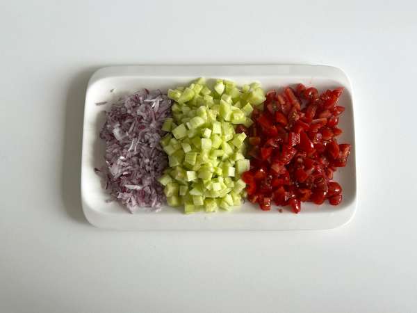 No-cook couscous salad with gazpacho - Preparation step 4