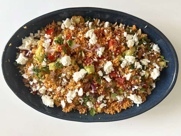 No-cook couscous salad with gazpacho - Preparation step 6