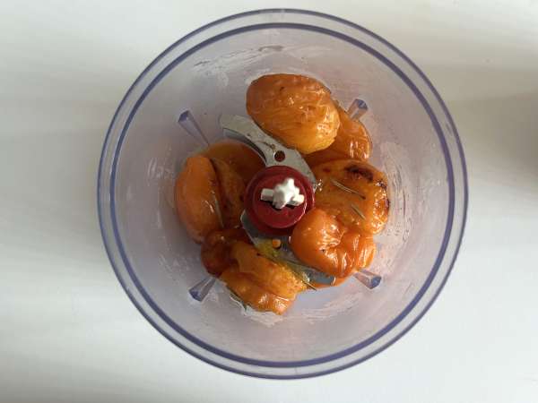 Roasted apricot ice cream made with the Ninja Creami - Preparation step 3