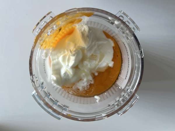 Roasted apricot ice cream made with the Ninja Creami - Preparation step 4