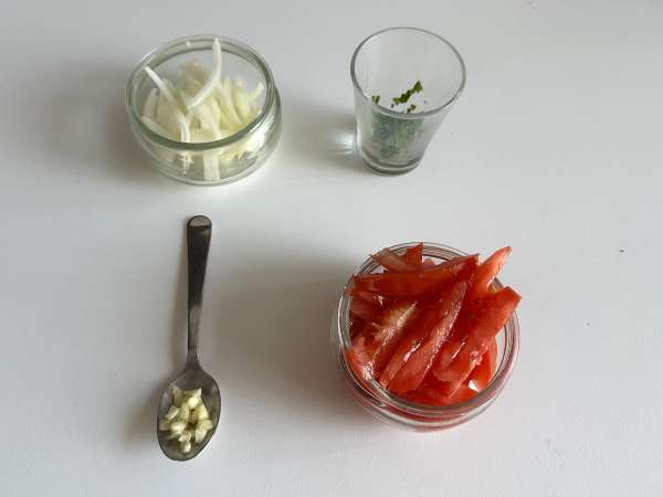 Canned sardines in Escabèche-style sauce - Preparation step 1