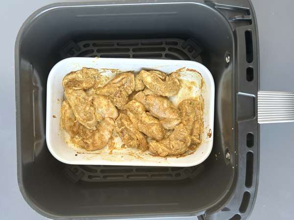 Air Fryer Chicken Shawarma with Pita and Tahini Sauce - Preparation step 5