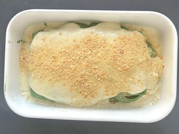 Vegetarian Lasagna with Spinach and Tofu Made in an Air Fryer - Preparation step 8