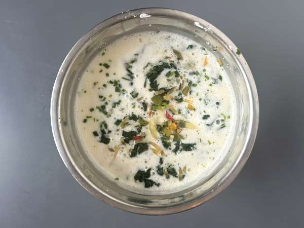 Crustless quiche with salmon, spinach, and cottage cheese - Preparation step 5