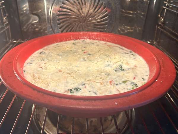 Crustless quiche with salmon, spinach, and cottage cheese - Preparation step 8