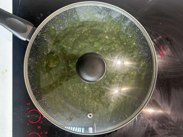 Palak tofu: Indian curry with spinach and tofu - Preparation step 9