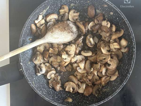 Mushroom and butternut squash quiche - Preparation step 3