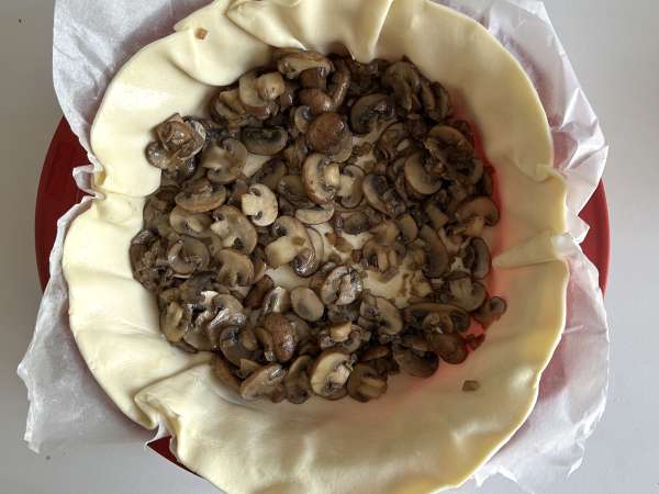 Mushroom and butternut squash quiche - Preparation step 6