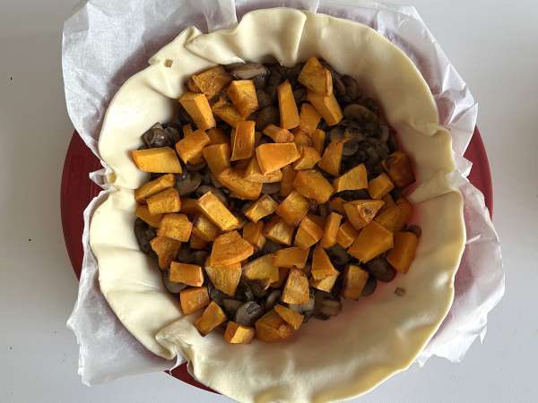 Mushroom and butternut squash quiche - Preparation step 7
