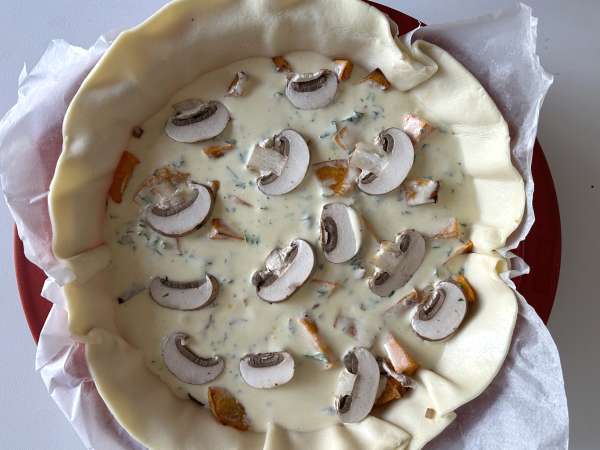 Mushroom and butternut squash quiche - Preparation step 8