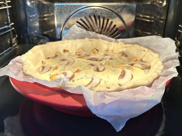 Mushroom and butternut squash quiche - Preparation step 9