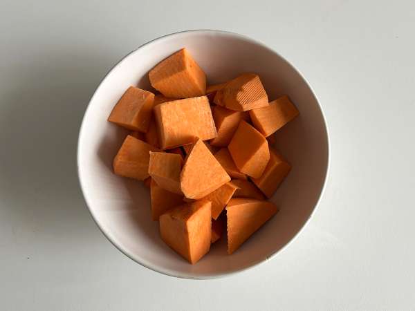 Sweet potato brownies without butter or oil - Preparation step 1