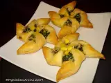 Appetizers - Puff Pastry 'Pinwheels' with Spinach-Corn-Ricotta Cheese Filling - Preparation step 4