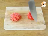 Prosciutto, tomato and cantaloupe tartare - Preparation step 2