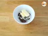 Step 1 - Two-tone muffins, chocolate, vanilla and chocolate core