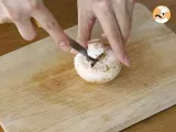 Mushrooms with quail eggs - Preparation step 1