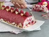 Raspberry tiramisu cake log - Preparation step 12