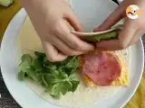 Tortilla wrap brunch style - Crunchwrap - Preparation step 4