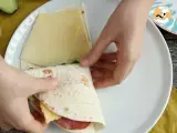 Tortilla wrap brunch style - Crunchwrap - Preparation step 5