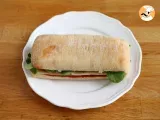 Chorizo and emmental cheese panini sandwich - Preparation step 4