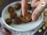 Step 5 - Energy balls with dates and a melting peanut butter heart