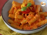 Step 8 - Pasta with peppers and fresh cheese, the best pasta dish for summer days