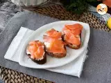 Step 4 - Toasts with smoked salmon and goatcheese