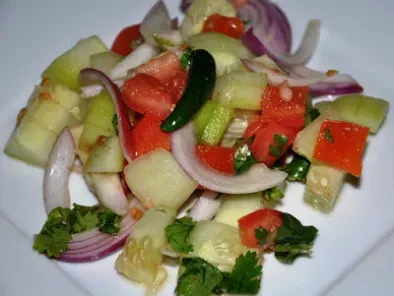 A Basic Indian Salad... Tamatar Piyaz Aur Kheera Salad