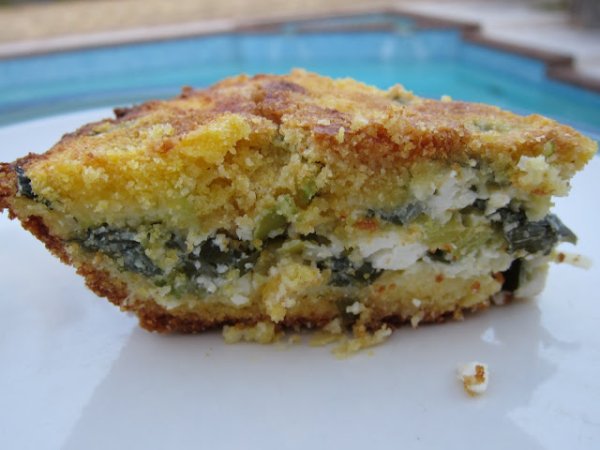 A Lost Pie called Plasto: Leek and Feta Pie with Cornbread Crust