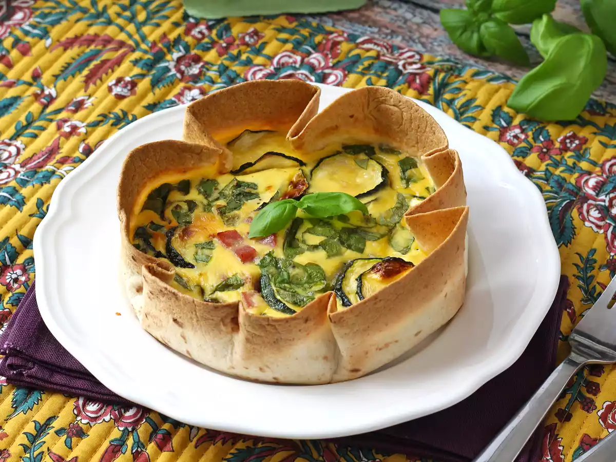 A quiche with a tortilla crust? It's possible! A light recipe, perfect for summer! - photo 2