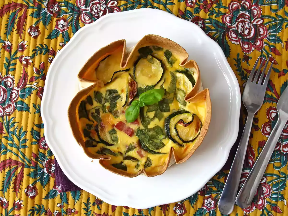 A quiche with a tortilla crust? It's possible! A light recipe, perfect for summer! - photo 5