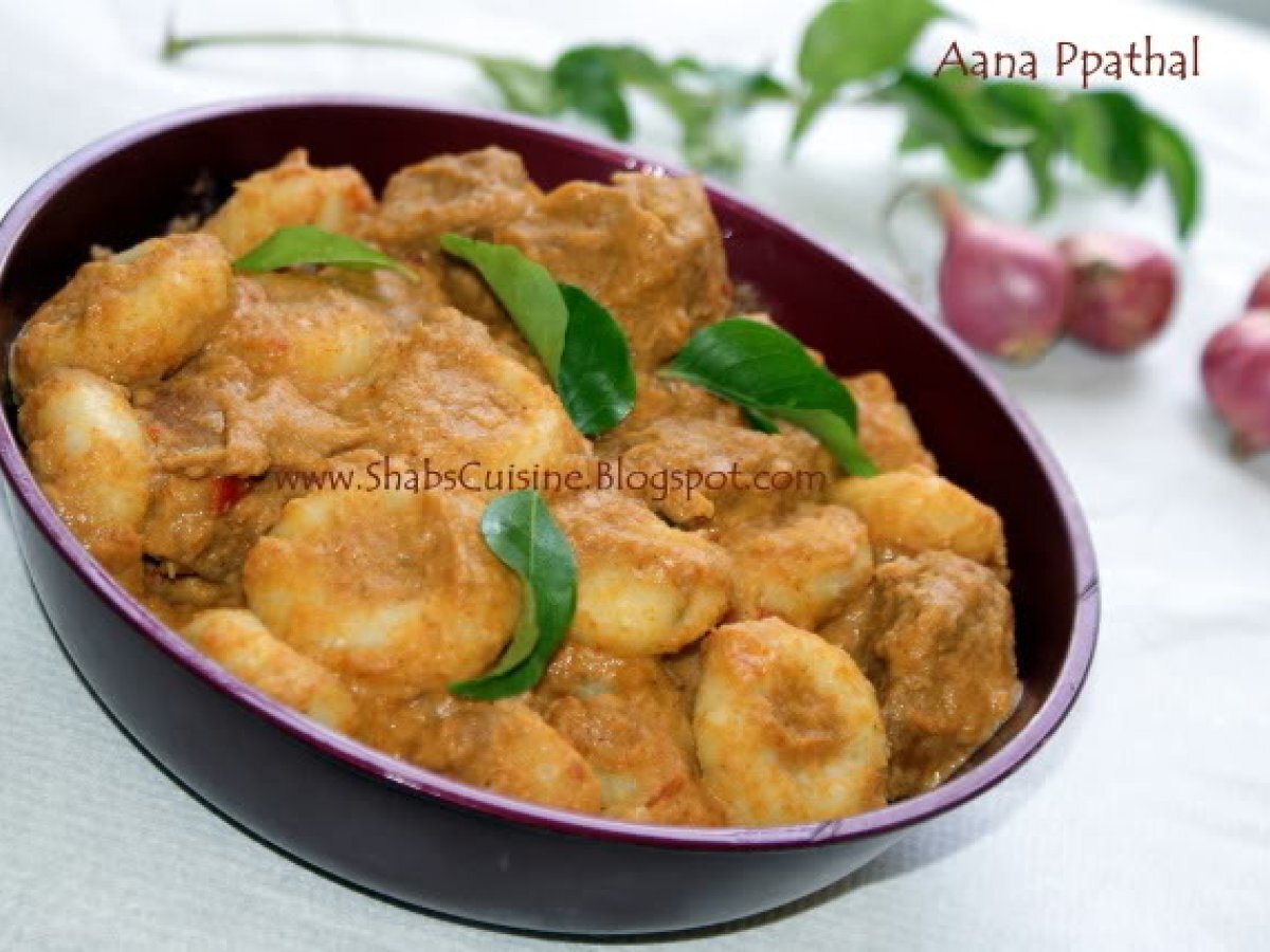 Aana pathal/ Kozhi Pidi (Steamed Rice Dumplings in Rich Coconut and Beef Gravy) - photo 2