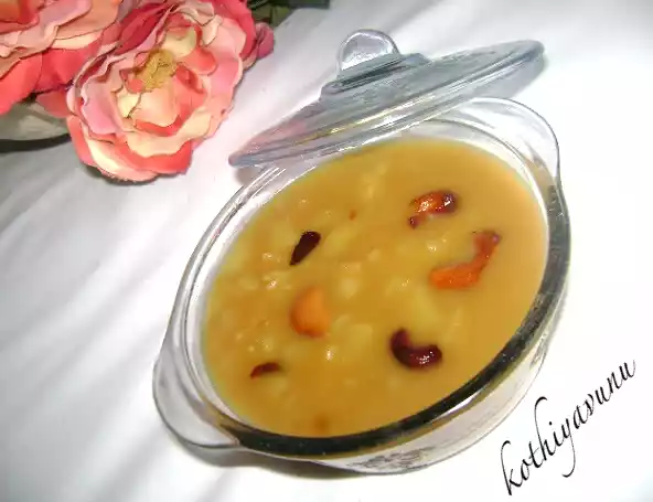 Ada pradhaman recipe: rice flakes in coconut milk & jaggery