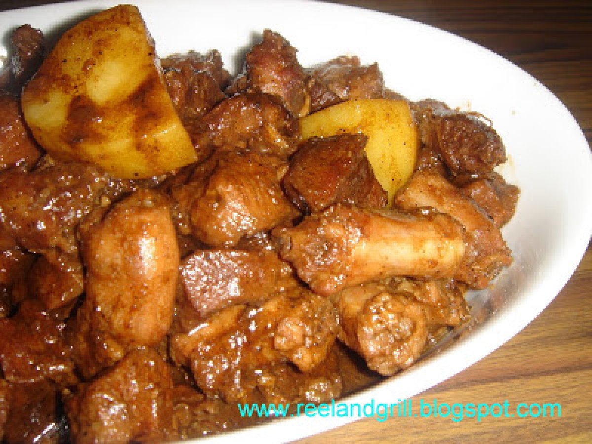 Adobong Lengua at Leeg (Ox Tongue and Chicken Neck Adobo)