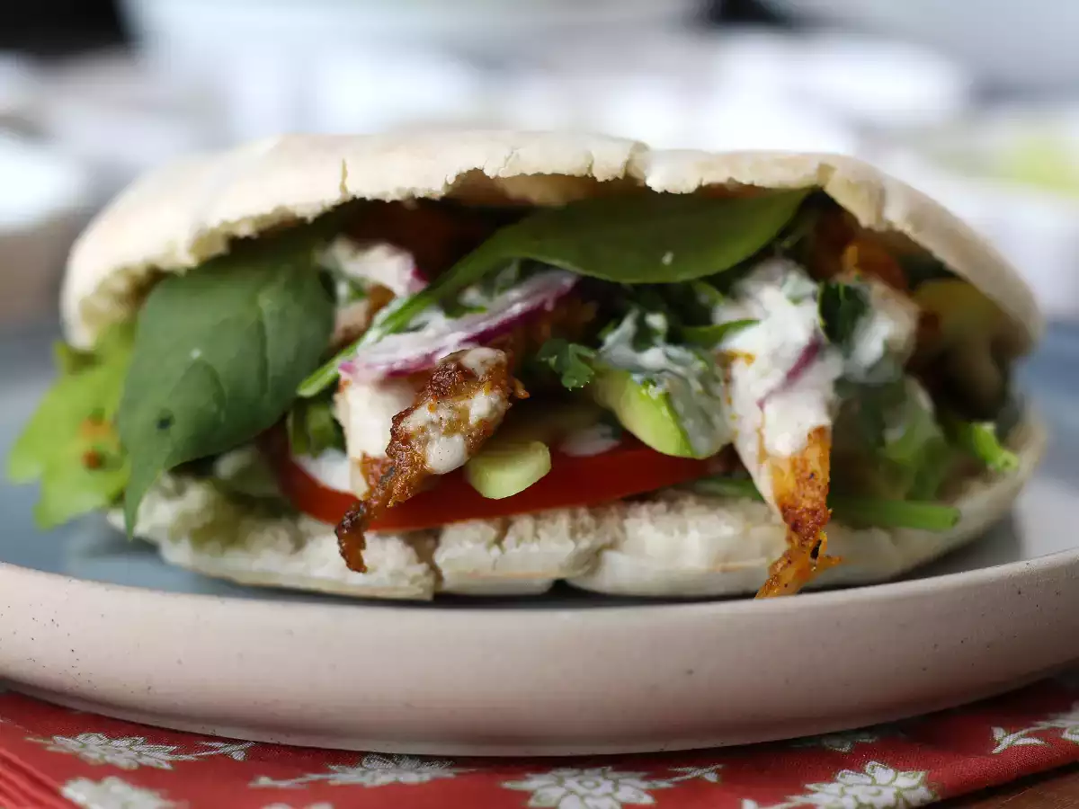 Air Fryer Chicken Shawarma with Pita and Tahini Sauce - photo 3