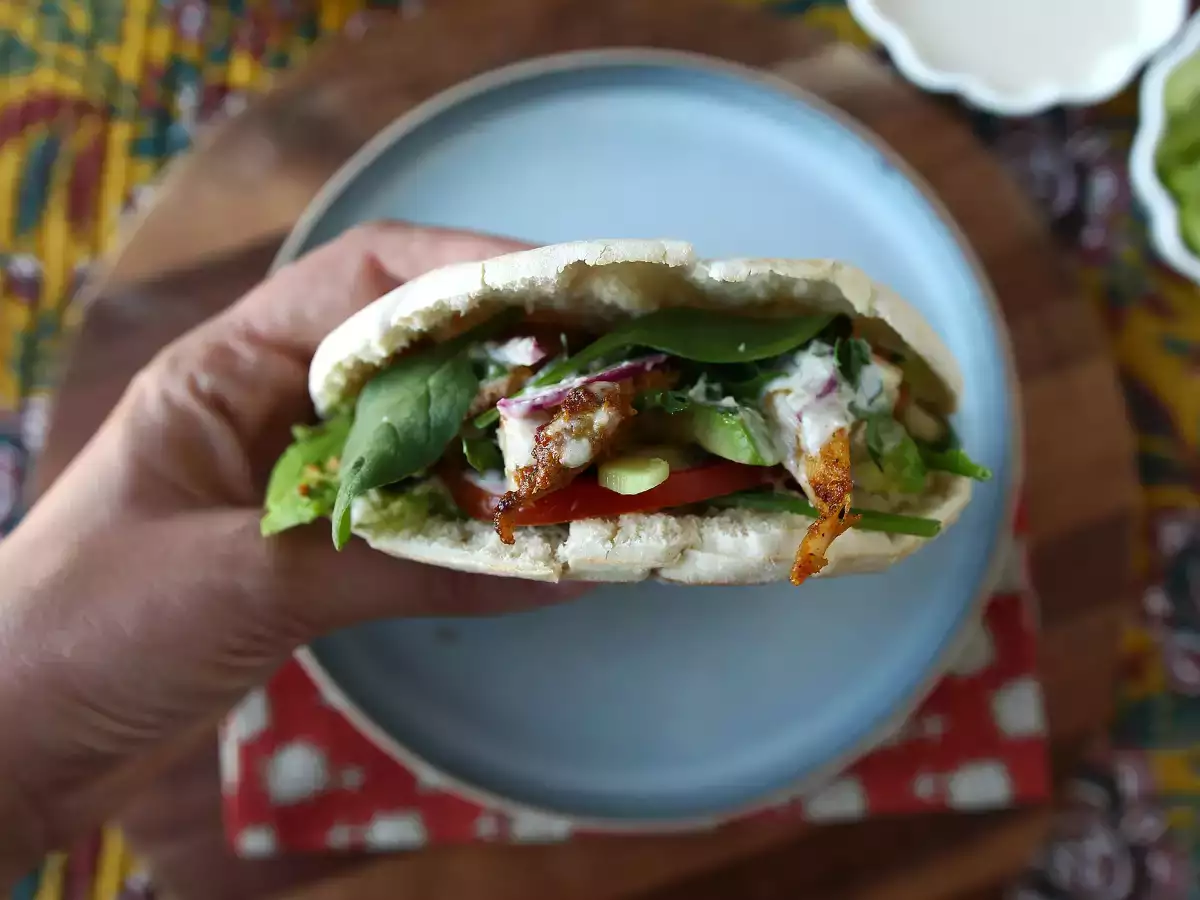 Air Fryer Chicken Shawarma with Pita and Tahini Sauce - photo 4