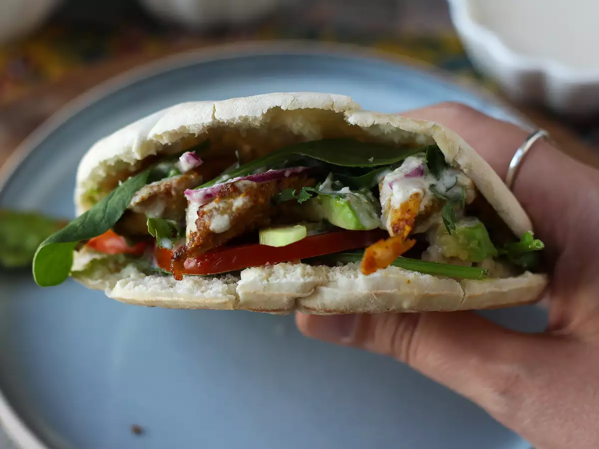 Air Fryer Chicken Shawarma with Pita and Tahini Sauce - photo 5